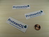 ProteanOS Stickers, Glossy, 3″ × 1″, 3-Pack